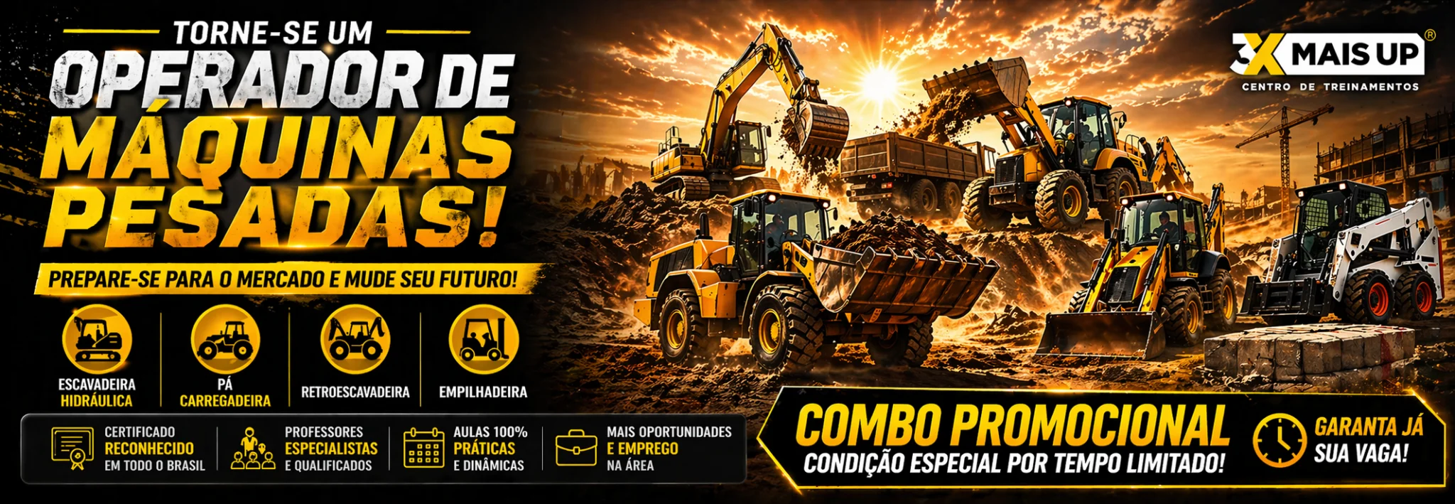 Combo promocional para operador de máquinas pesadas