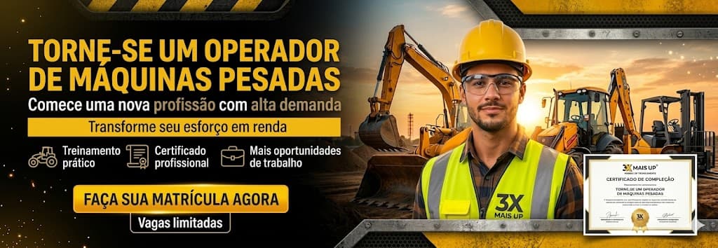 Torne-se um operador de máquinas pesadas