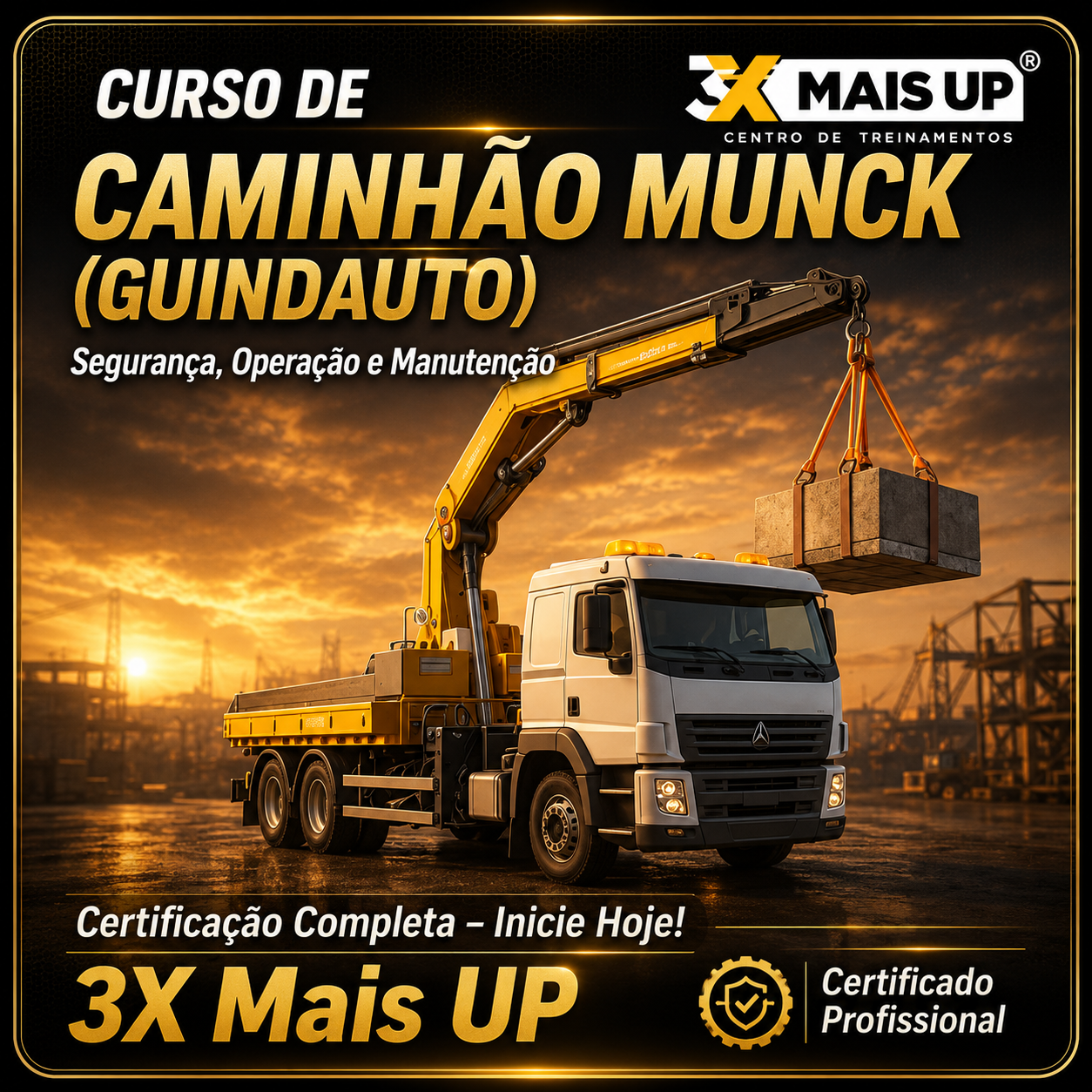 Curso de caminhão munck da 3X MAIS UP
